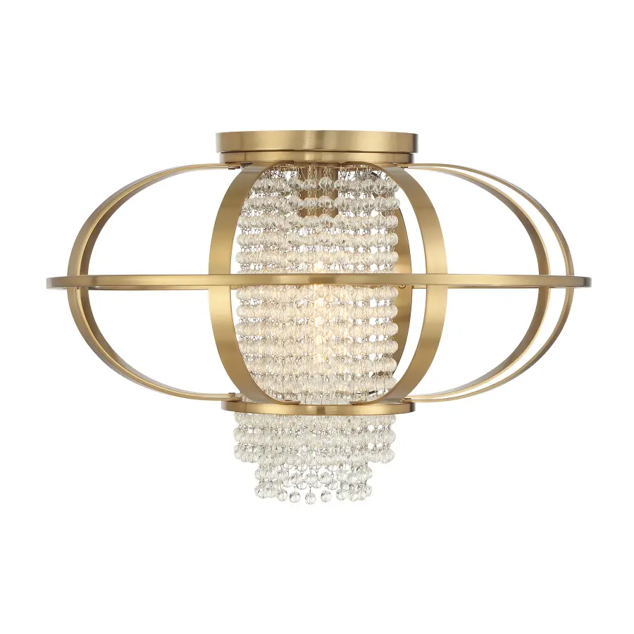 Idlewild One Light Flush Mount in Warm Brass - Image 1