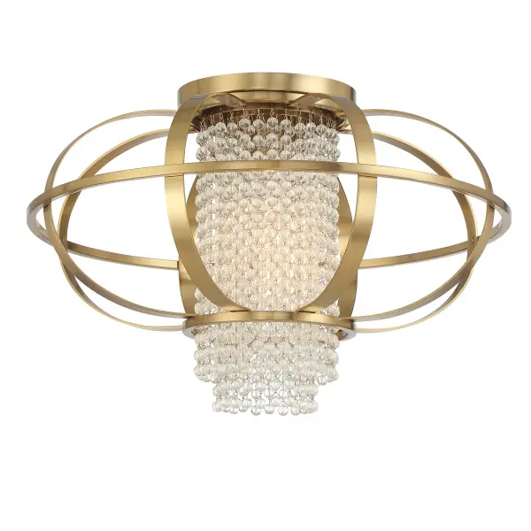 Idlewild One Light Flush Mount in Warm Brass - Image 3