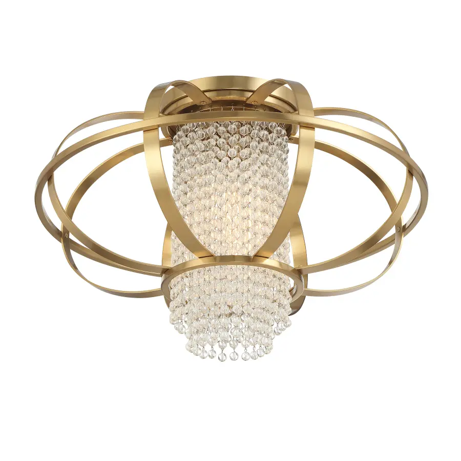 Idlewild One Light Flush Mount in Warm Brass - Image 4