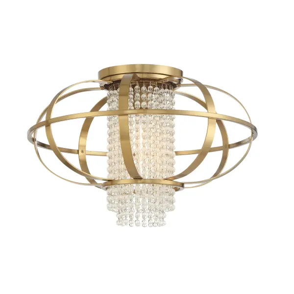 Idlewild One Light Flush Mount in Warm Brass - Image 5