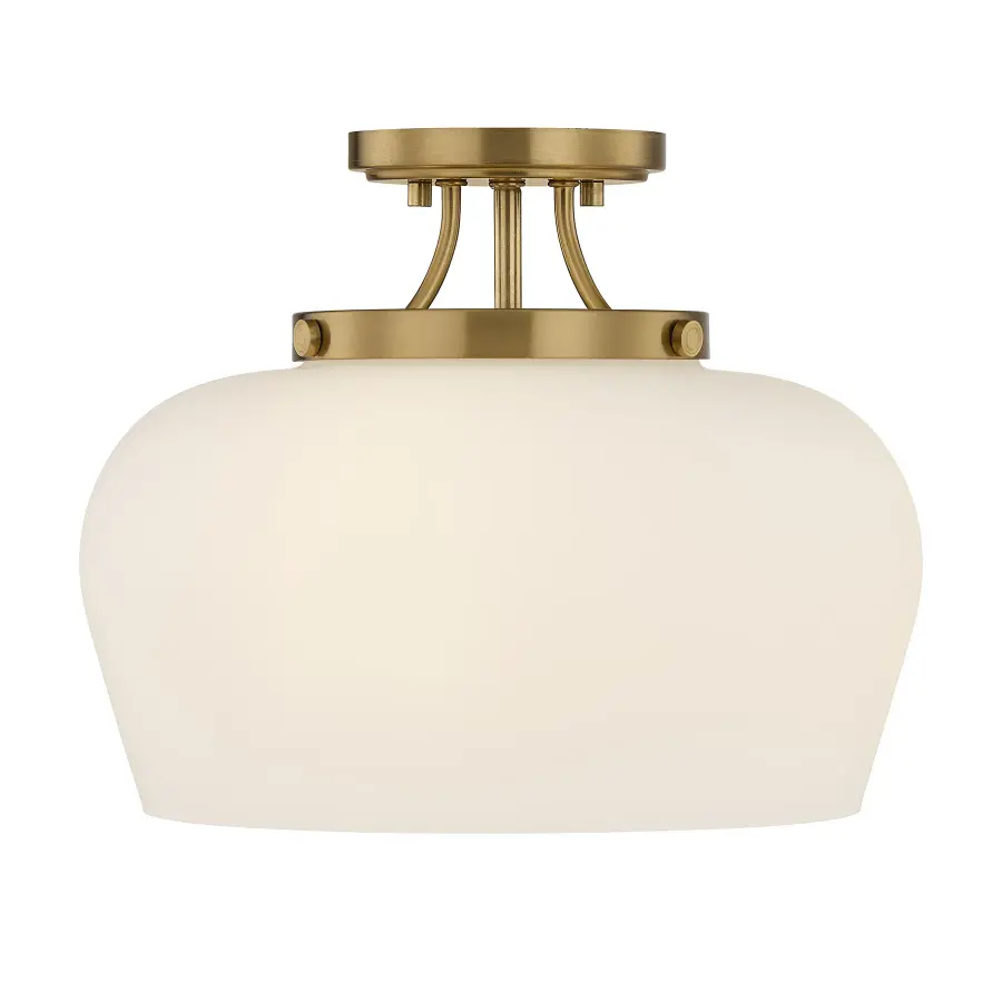 Octave 3-Light Ceiling Light in Warm Brass - Image 1