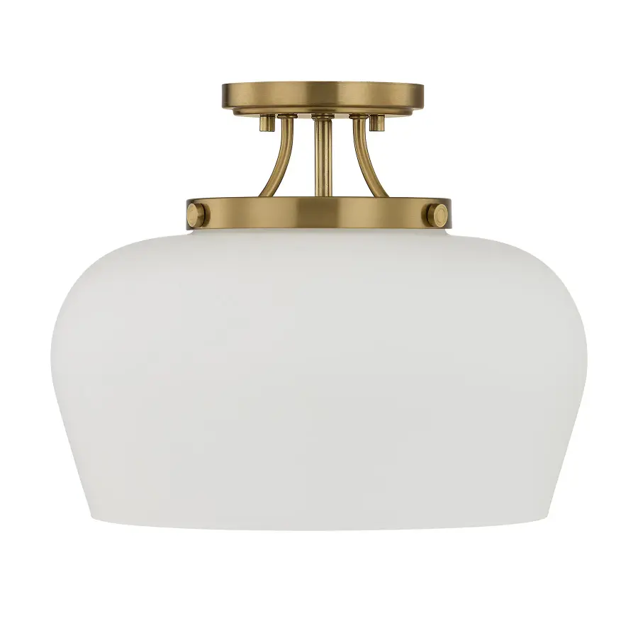 Octave 3-Light Ceiling Light in Warm Brass - Image 2