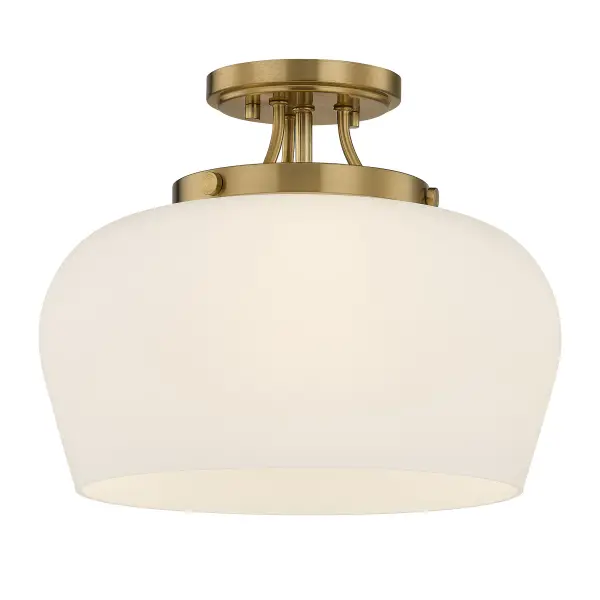Octave 3-Light Ceiling Light in Warm Brass - Image 4