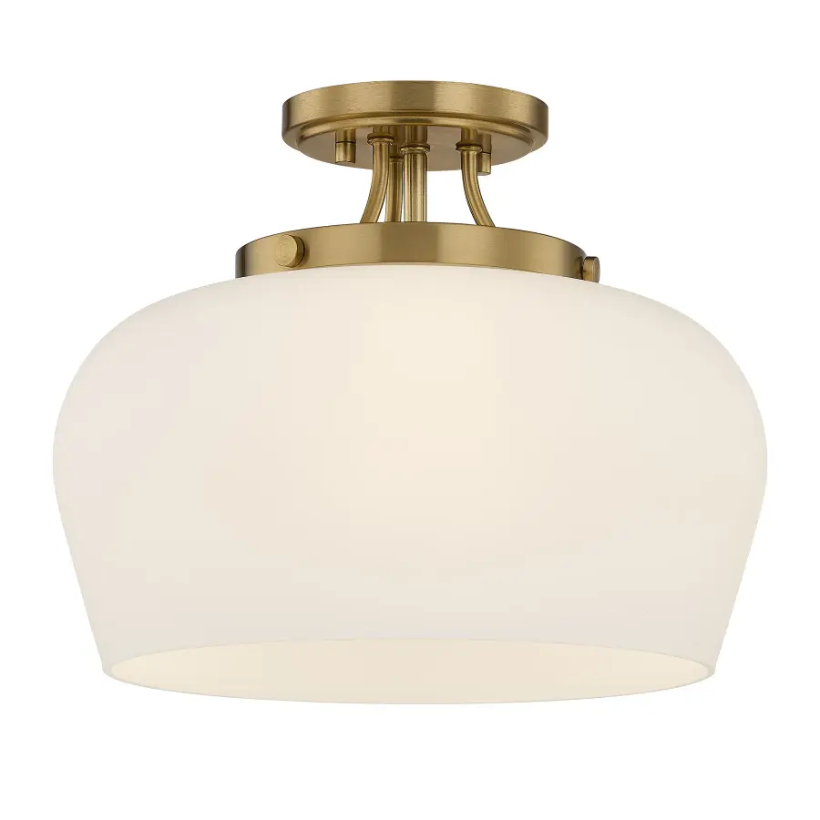Octave 3-Light Ceiling Light in Warm Brass - Image 4