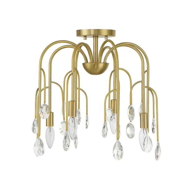 Anholt 4-Light Convertible Semi-Flush or Pendant in Noble Brass - Image 2