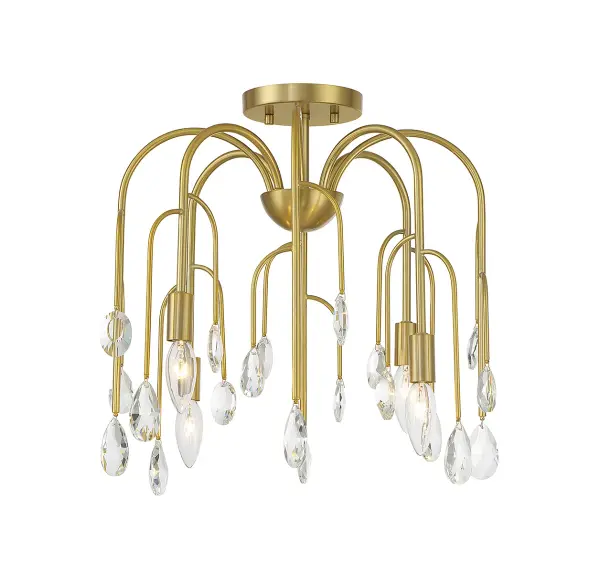 Anholt 4-Light Convertible Semi-Flush or Pendant in Noble Brass - Image 5
