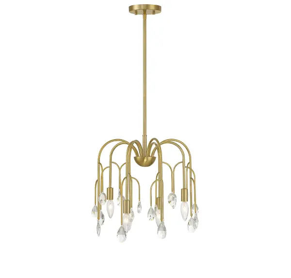 Anholt 4-Light Convertible Semi-Flush or Pendant in Noble Brass - Image 6