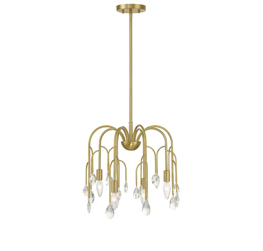 Anholt 4-Light Convertible Semi-Flush or Pendant in Noble Brass - Image 6