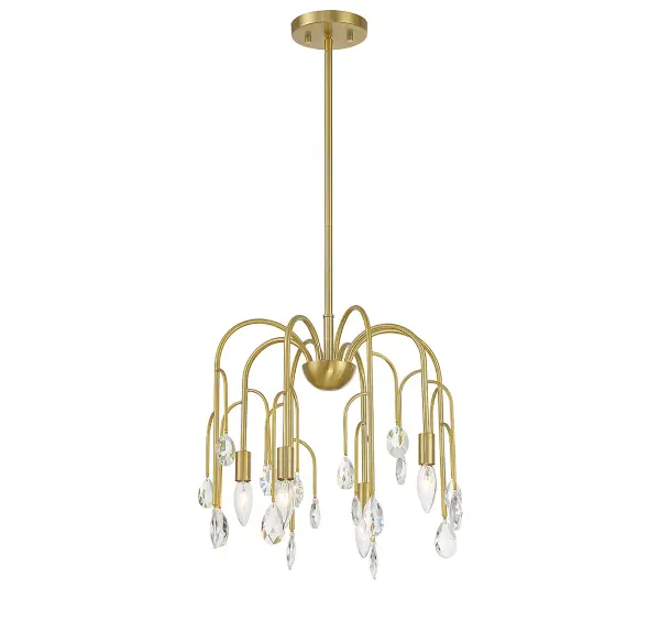 Anholt 4-Light Convertible Semi-Flush or Pendant in Noble Brass - Image 8