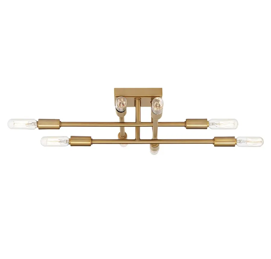 Lyrique 8-Light Semi-Flush Mount in Warm Brass - Image 5