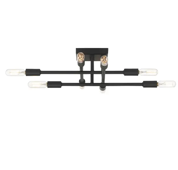 Lyrique 8-Light Ceiling Light in Matte Black - Image 5