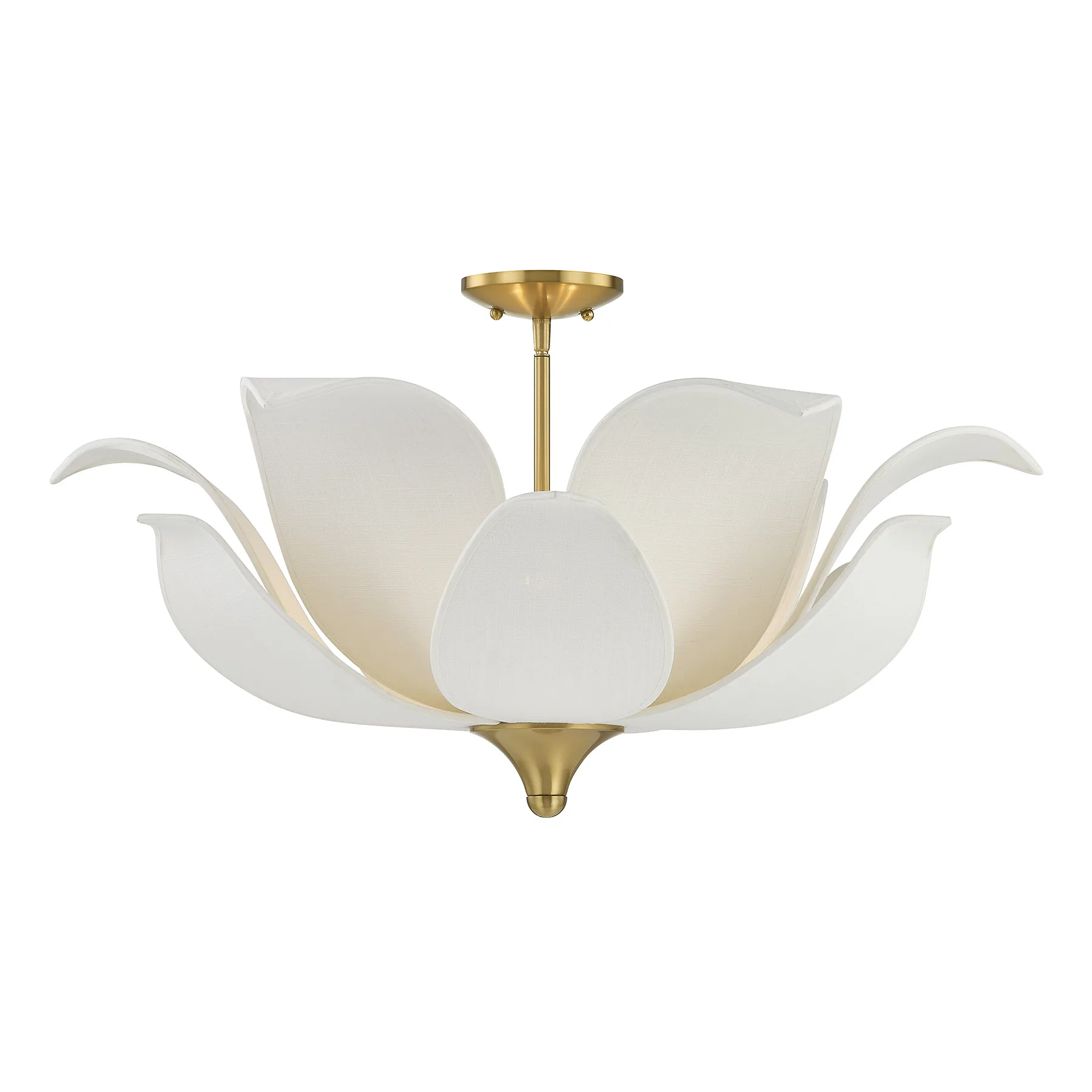 Elsie Six Light Convertible Semi-Flush/Pendant in Warm Brass