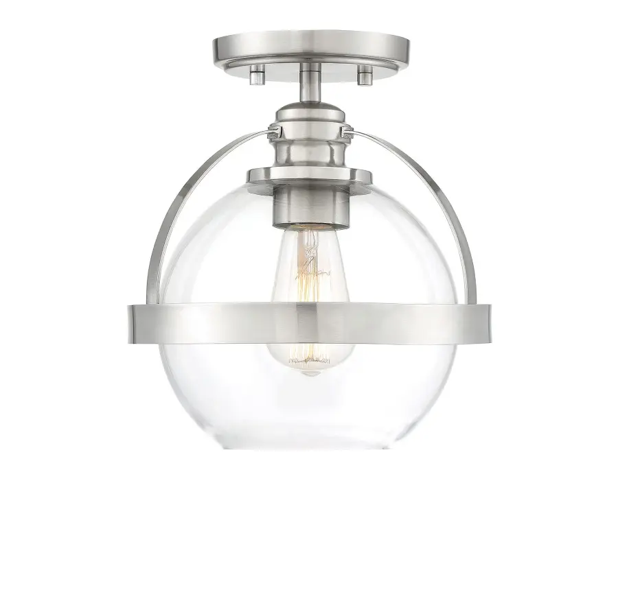 Pendleton 1-Light Ceiling Light in Satin Nickel - Image 8