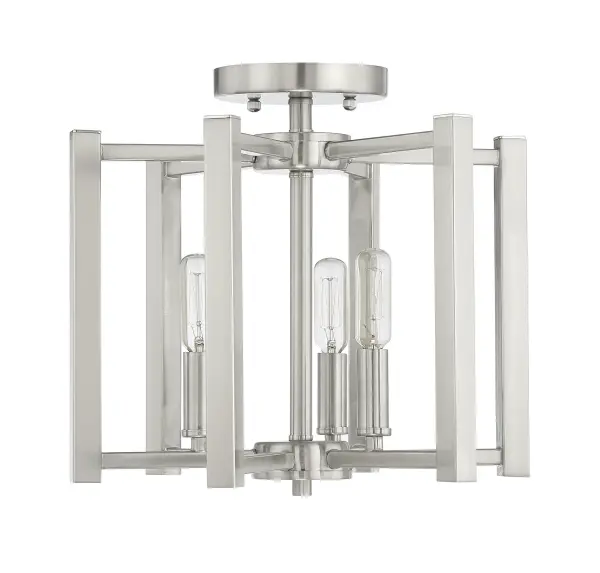 Benson 3-Light Ceiling Light in Satin Nickel - Image 2