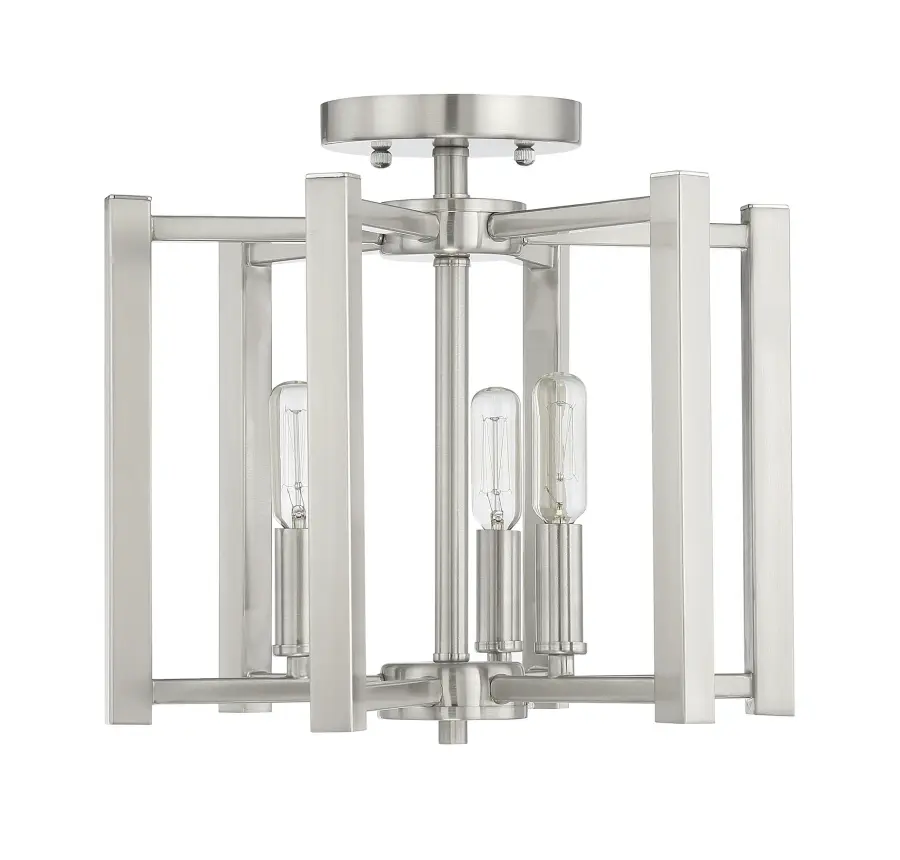 Benson 3-Light Ceiling Light in Satin Nickel - Image 2