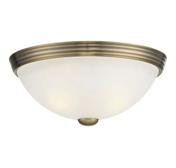 Savoy House Two Light Flush Mount in Warm Brass - Image 3