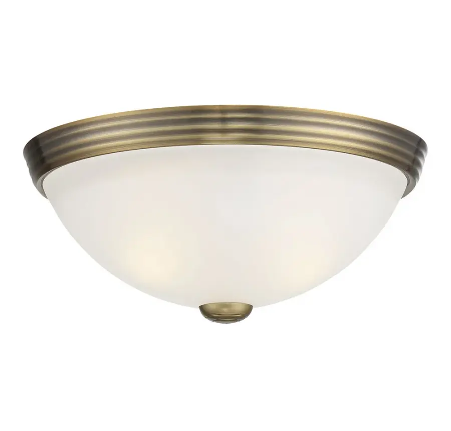 Savoy House Two Light Flush Mount in Warm Brass - Image 3