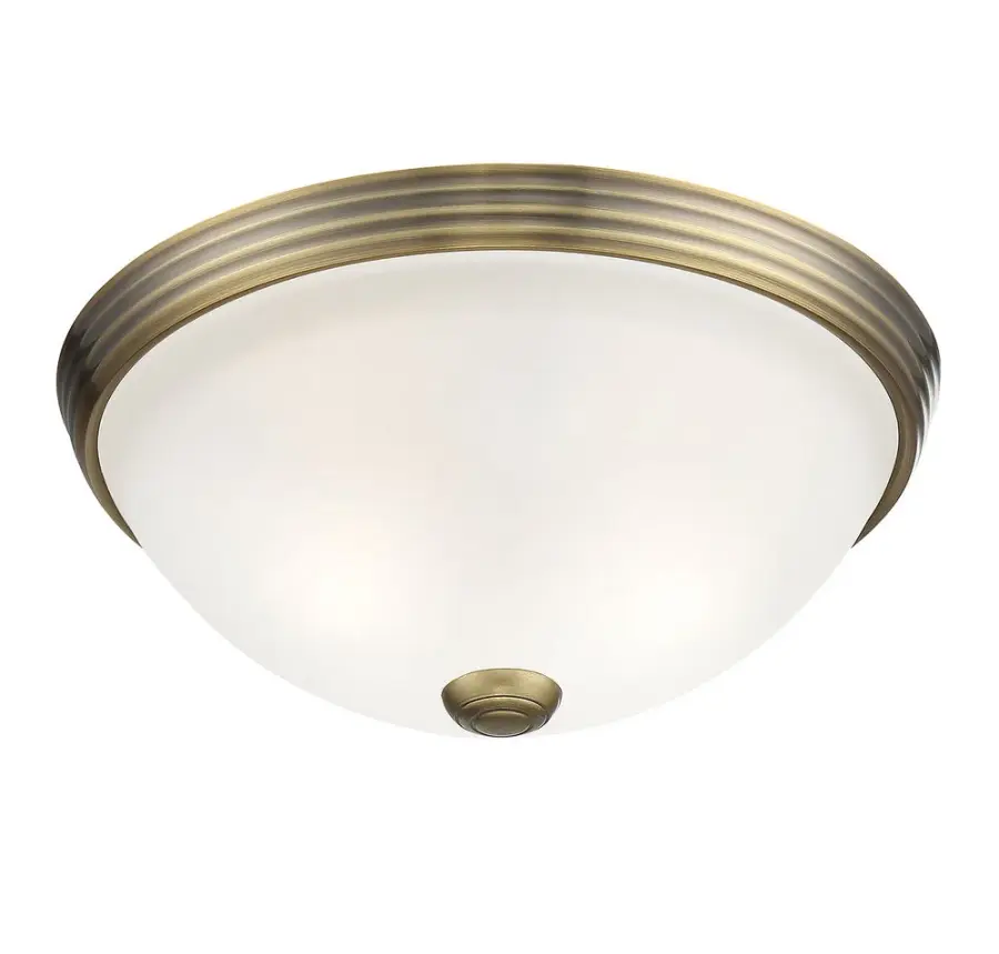Savoy House Two Light Flush Mount in Warm Brass - Image 4
