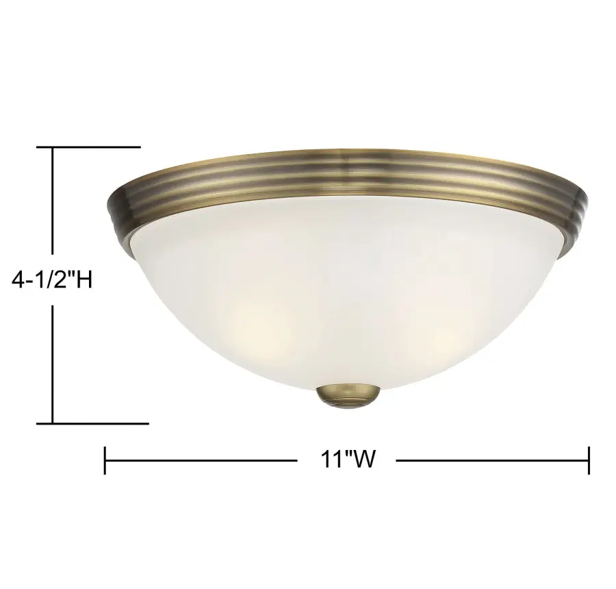 Savoy House Two Light Flush Mount in Warm Brass - Image 6