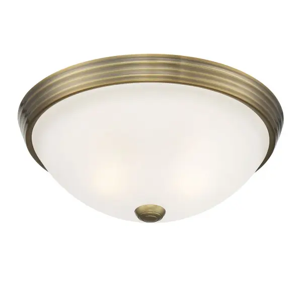 2-Light Ceiling Light in Warm Brass - Image 4