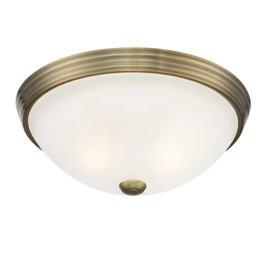 2-Light Ceiling Light in Warm Brass - Image 4