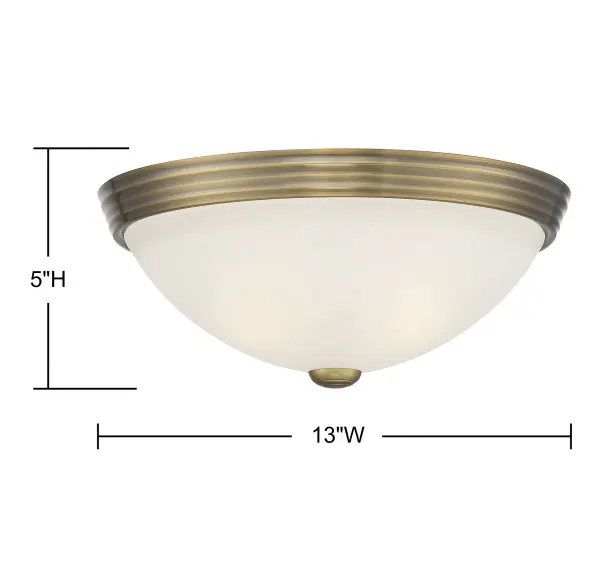 2-Light Ceiling Light in Warm Brass - Image 5
