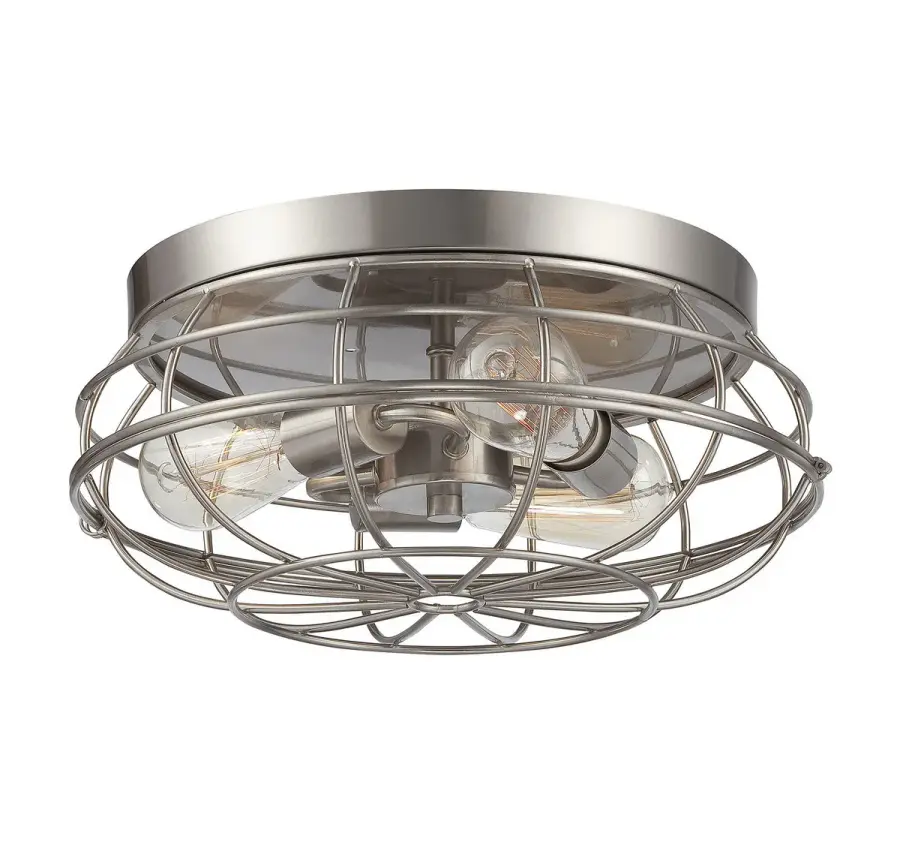 Scout 3-Light Ceiling Light in Satin Nickel - Image 1