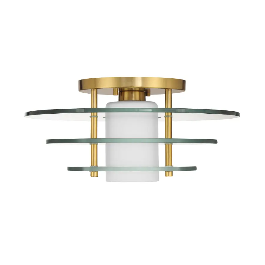 Newell 1-Light Ceiling Light in Warm Brass - Image 2
