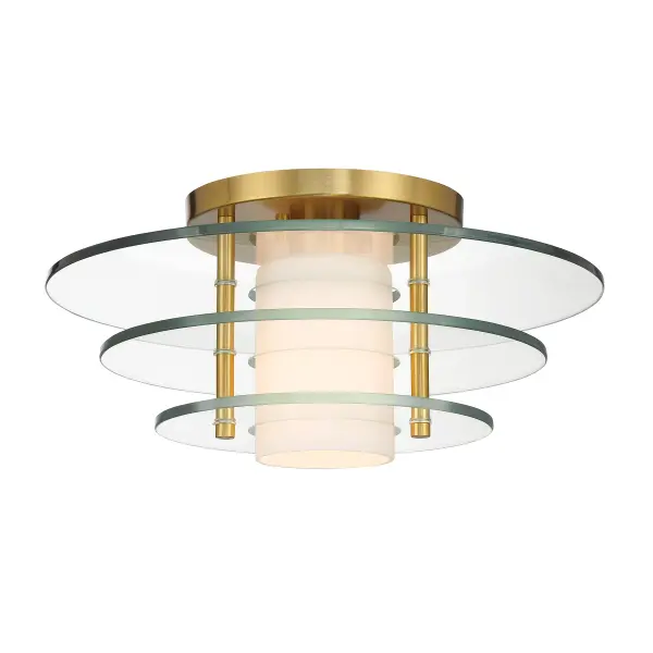 Newell 1-Light Ceiling Light in Warm Brass - Image 3