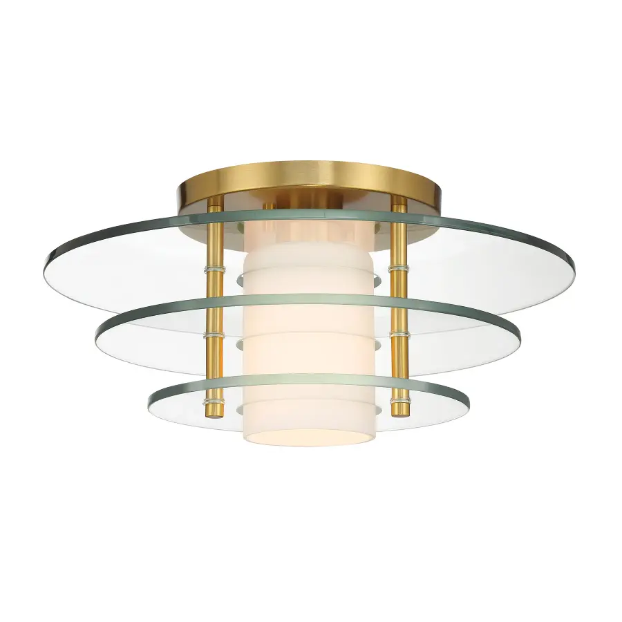 Newell 1-Light Ceiling Light in Warm Brass - Image 3