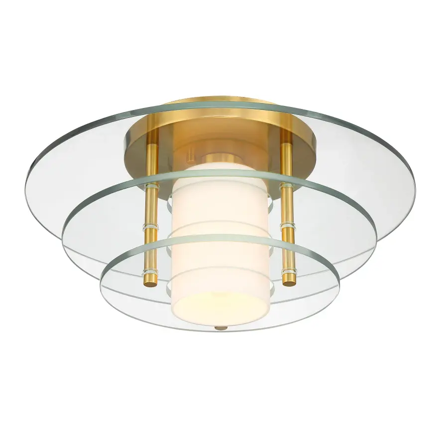 Newell 1-Light Ceiling Light in Warm Brass - Image 4