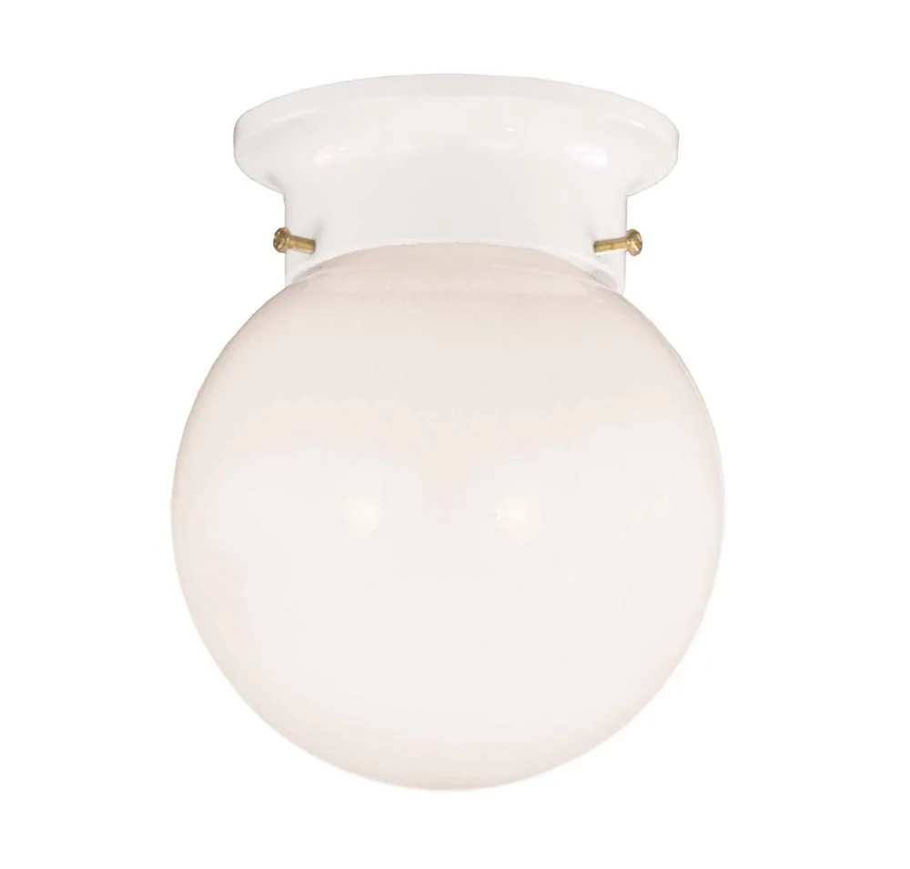 White Opal Glass Flush Mount Ceiling Light