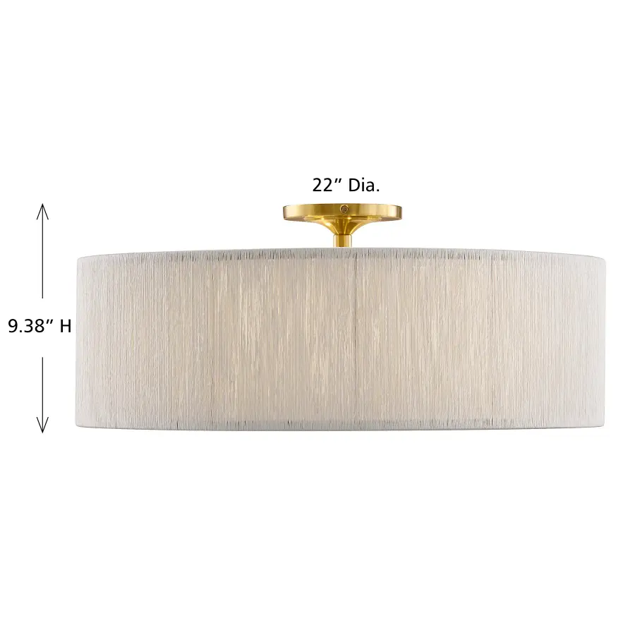 Maynard 4-Light Ceiling Light in Warm Brass - Image 6