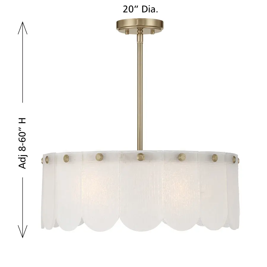 Ashton 4-Light Convertible in Noble Brass - Image 7