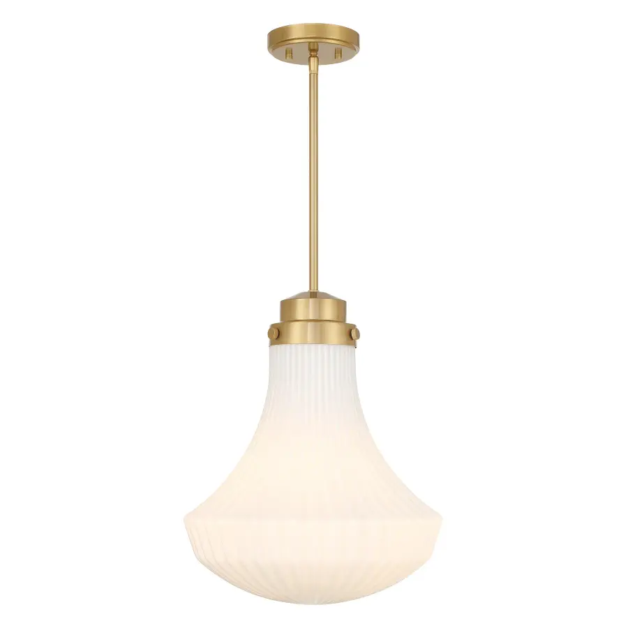 Bartlet One Light Pendant in Warm Brass - Image 1