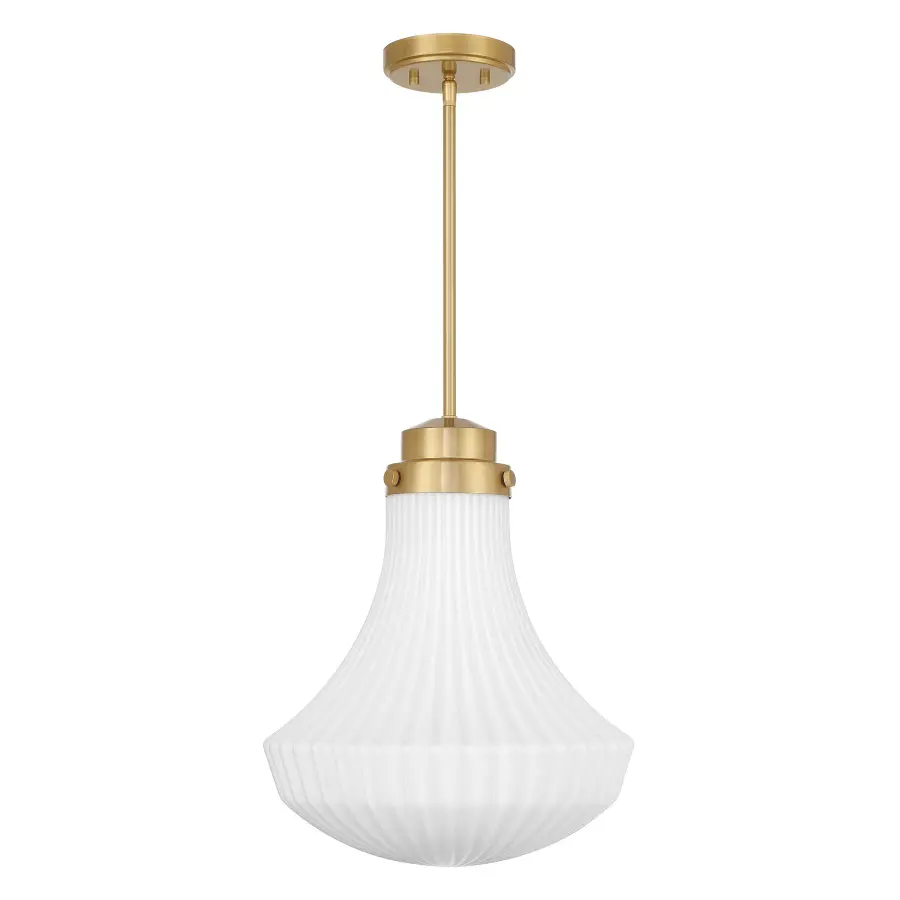 Bartlet One Light Pendant in Warm Brass - Image 2