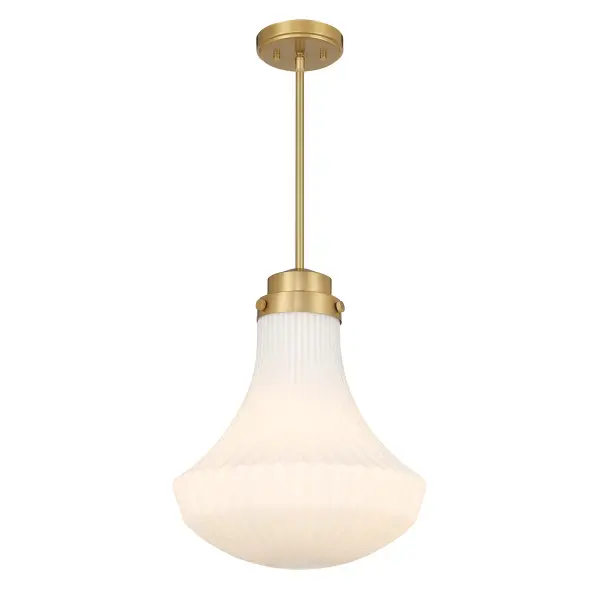 Bartlet One Light Pendant in Warm Brass - Image 3