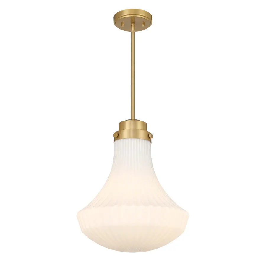 Bartlet One Light Pendant in Warm Brass - Image 3