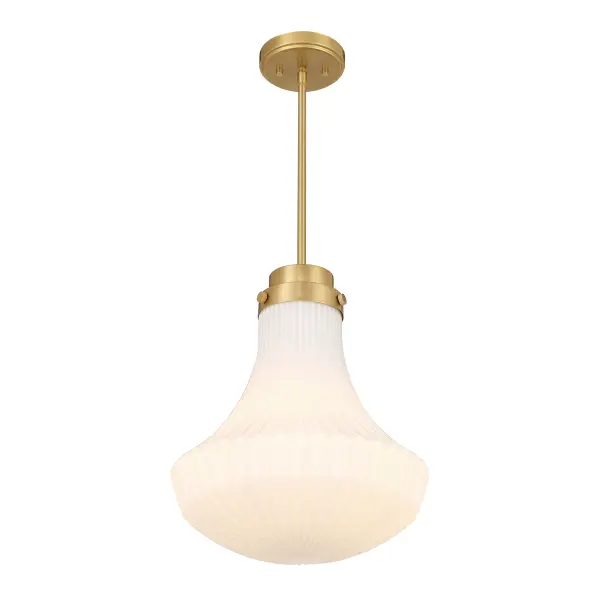 Bartlet One Light Pendant in Warm Brass - Image 4