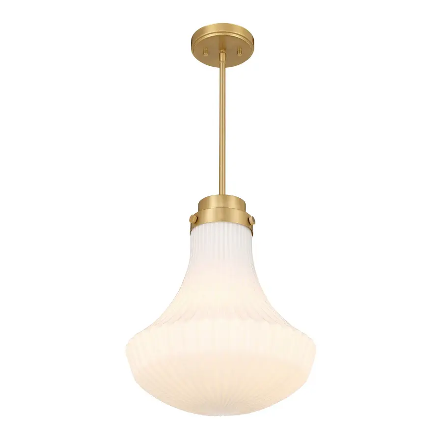 Bartlet One Light Pendant in Warm Brass - Image 4