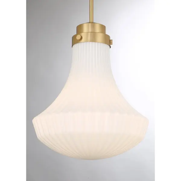 Bartlet One Light Pendant in Warm Brass - Image 6