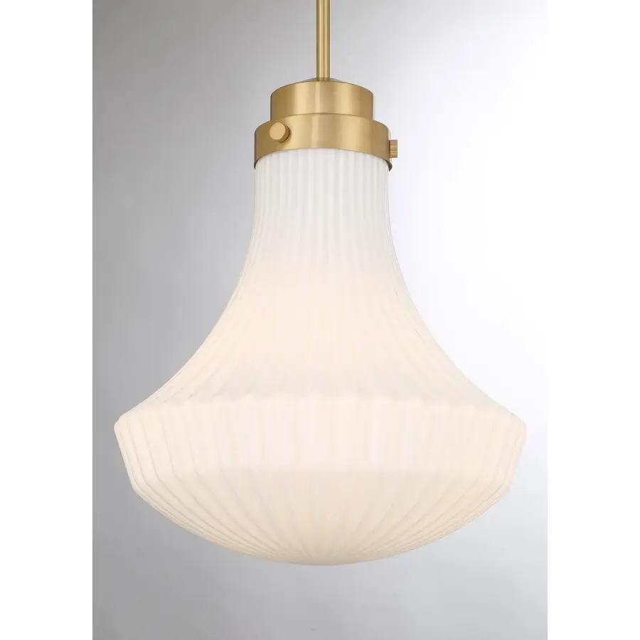 Bartlet One Light Pendant in Warm Brass - Image 6