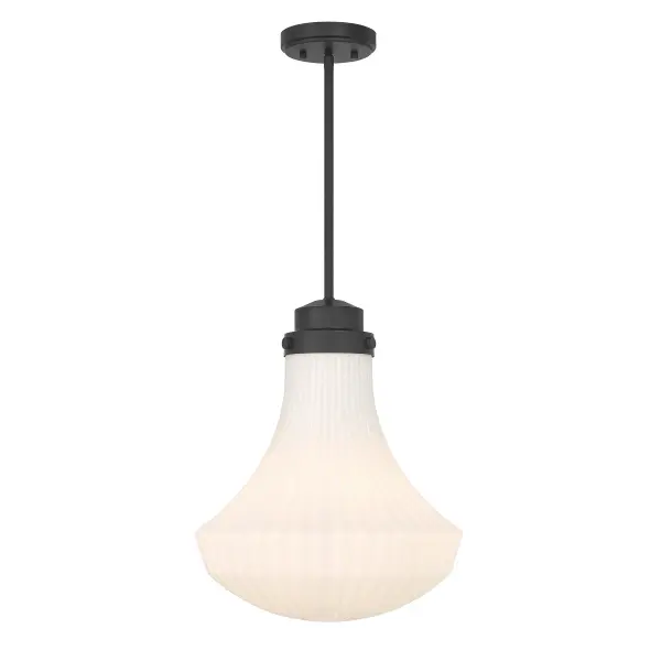 Bartlet 1-Light Pendant in Matte Black - Image 1