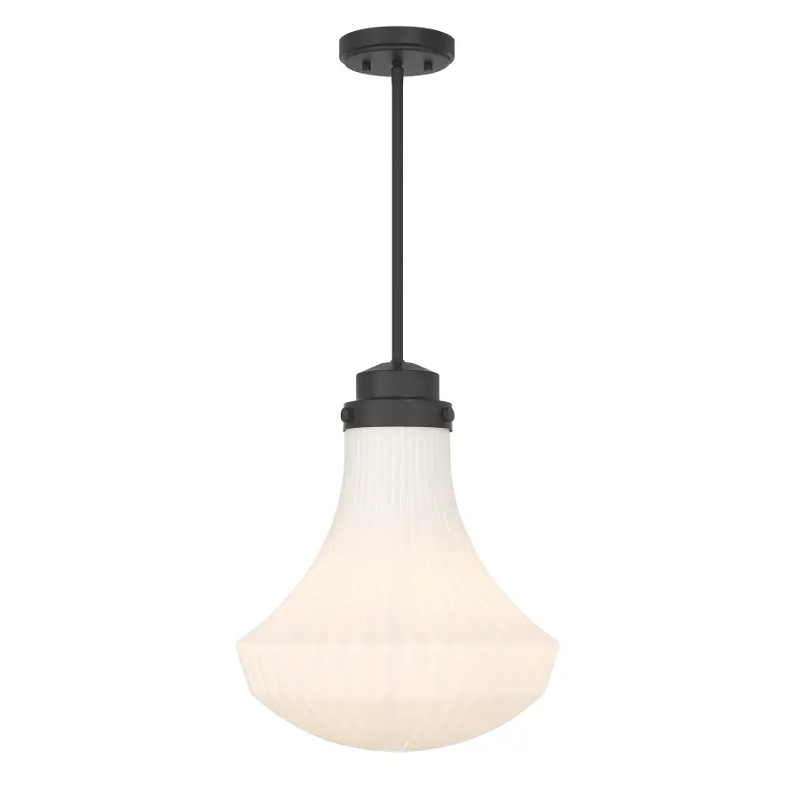 Bartlet 1-Light Pendant in Matte Black - Image 1