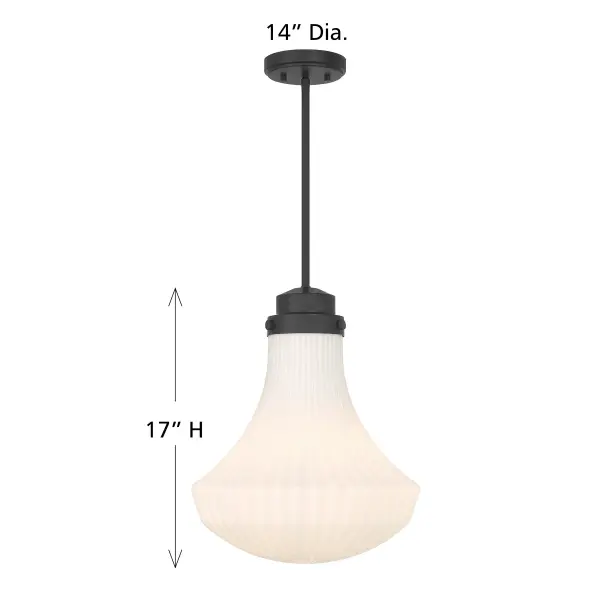 Bartlet 1-Light Pendant in Matte Black - Image 7