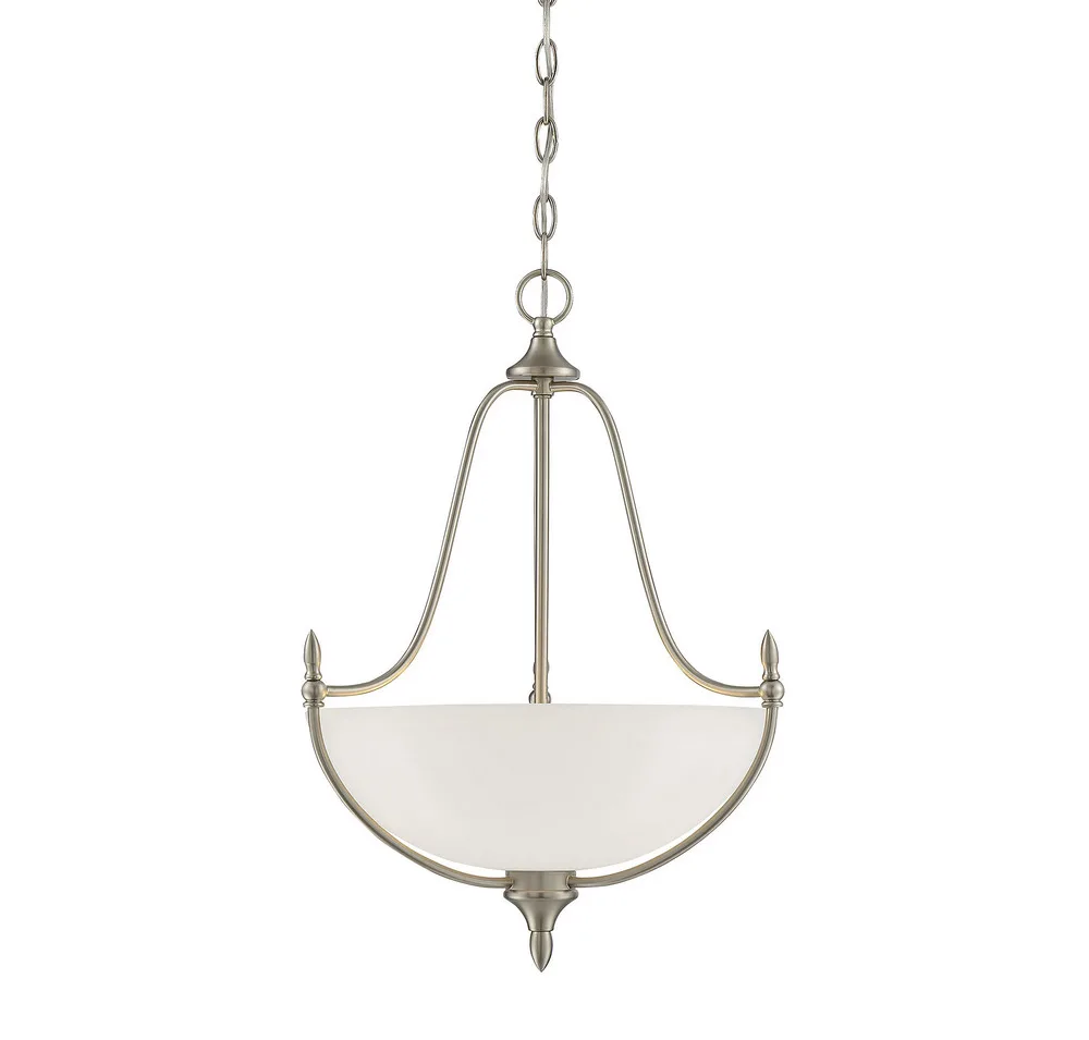 Herndon Three Light Pendant in Satin Nickel