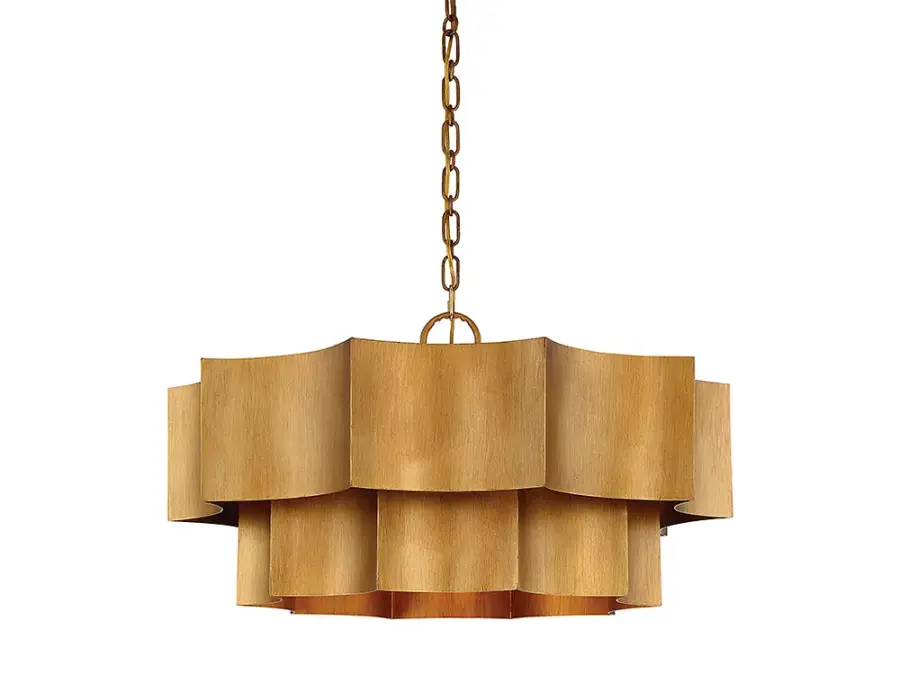 Shelby 6-Light Pendant in Gold Patina - Image 1