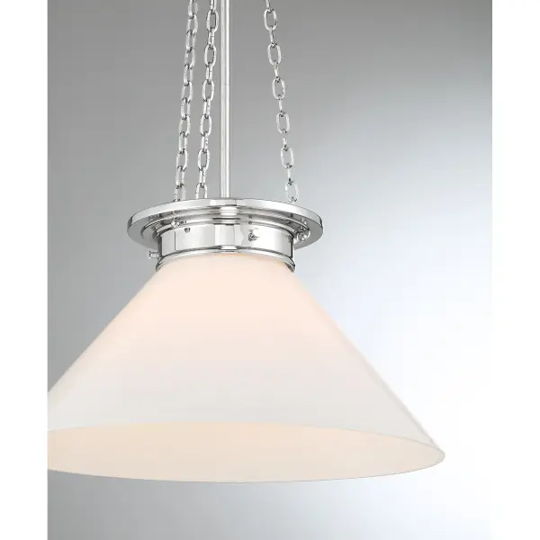 Myers One Light Pendant in Polished Nickel - Image 6