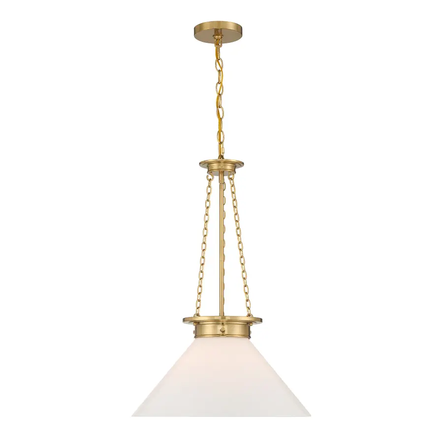 Myers One Light Pendant in Warm Brass - Image 1