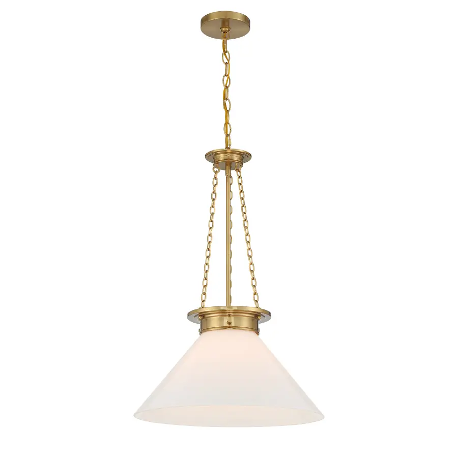 Myers One Light Pendant in Warm Brass - Image 3